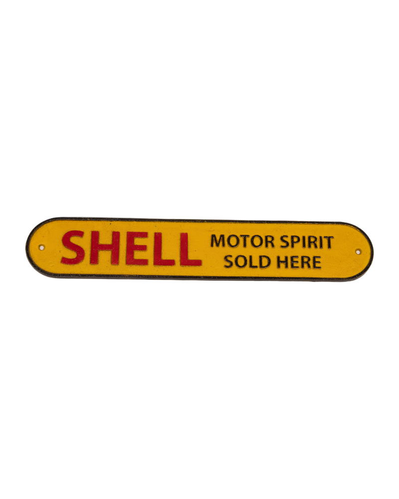 Shell Motor Spirit Cast Iron Sign