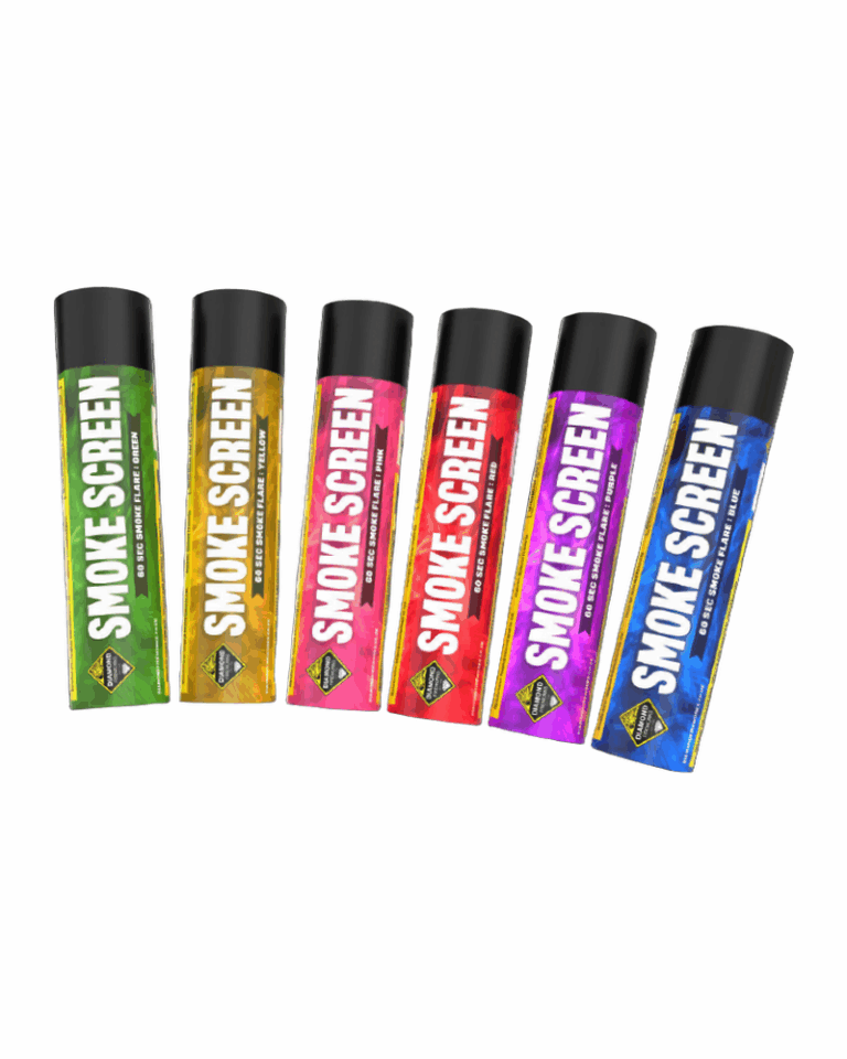Smoke Screen 60 Sec Smoke Flare with Coloured Smoke - Green or Blue
