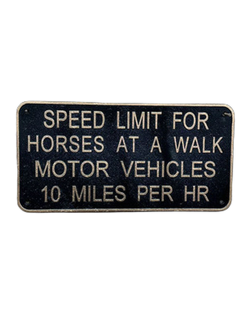 Speed Limit Cast Iron Sign