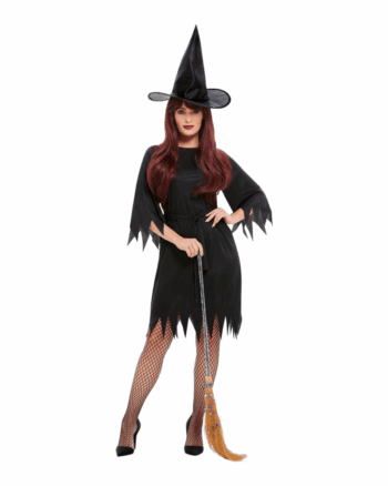 Spooky Witch Costume with Dress, Belt & Hat