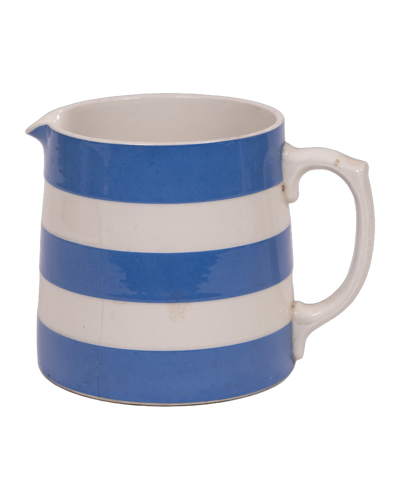 T.G. Green Cornishware Jug, Blue & White Striped Ceramic Pitcher