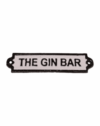 The Gin Bar Cast Iron Sign