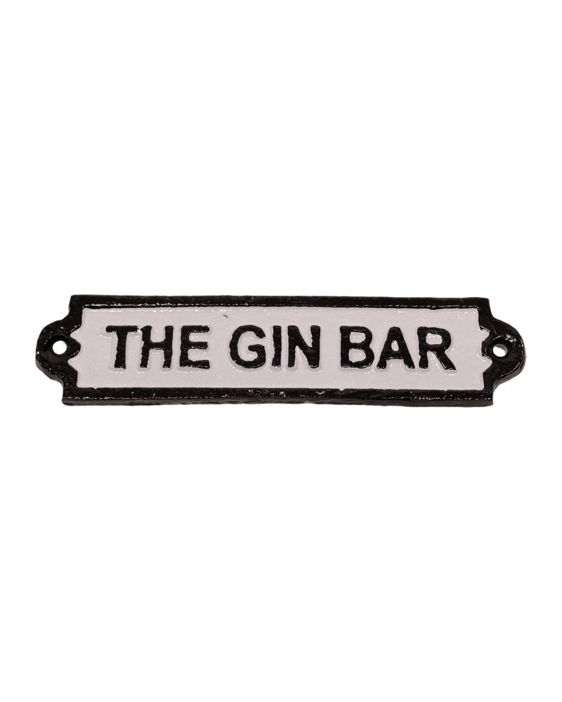The Gin Bar Cast Iron Sign
