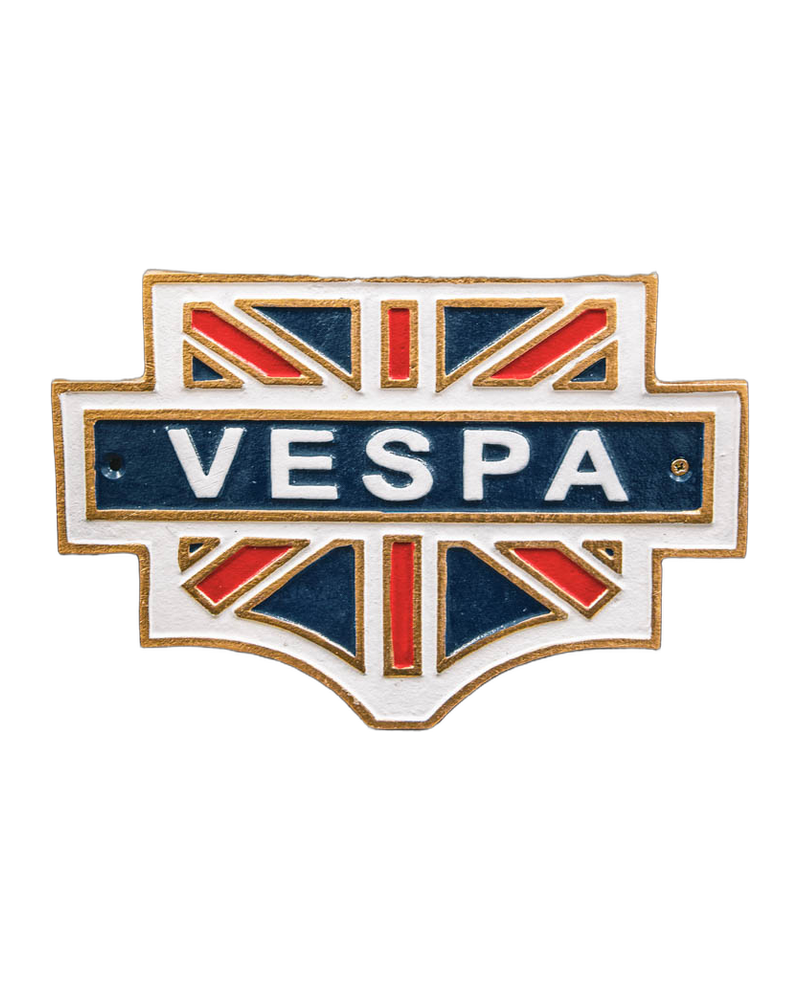 Union Jack Vespa Cast Iron Sign