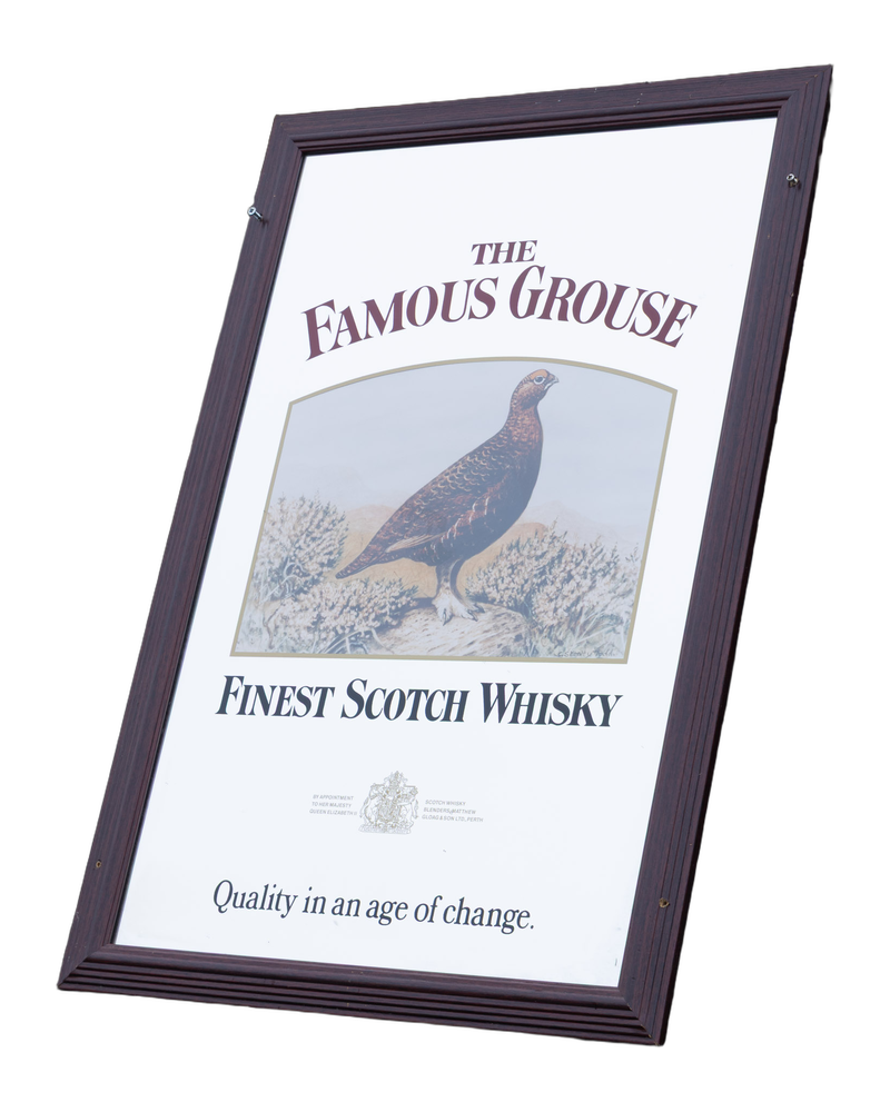 Vintage Famous Grouse Whisky Mirror
