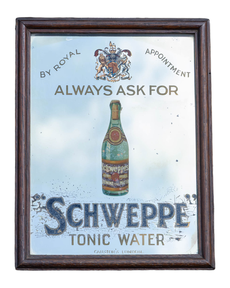 Vintage Schweppes Tonic Water Advertising Mirror