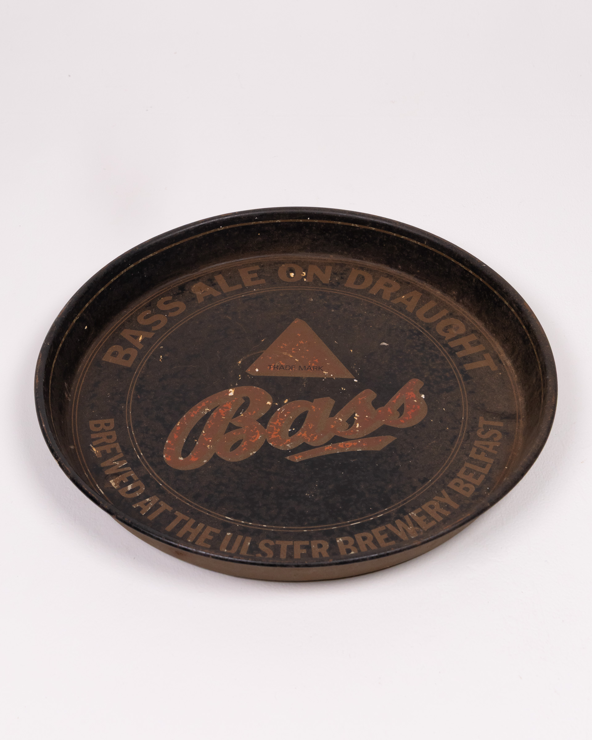Vintage Bass Ale Metal Tray with Ulster Brewery Belfast