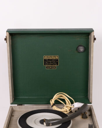 Vintage Dansette Junior Record Player with Green Trim