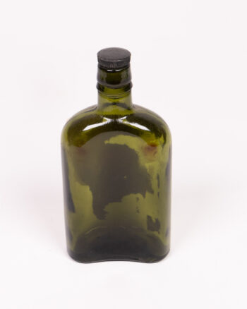 Vintage Golden Glass Wine Bottle with Label