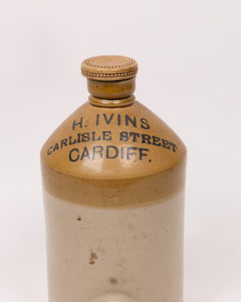Vintage H. Ivins Cardiff Stoneware Flagon with Handle