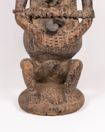 Mboulou Monkey Figure with Multiple Eyes from South Cameroon Wood Carved Figure