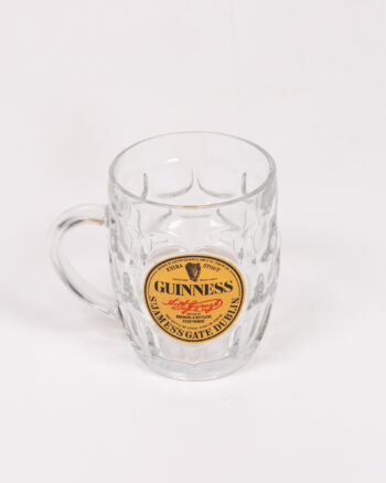 Vintage Guinness Glass Dimple Tankard with Logo