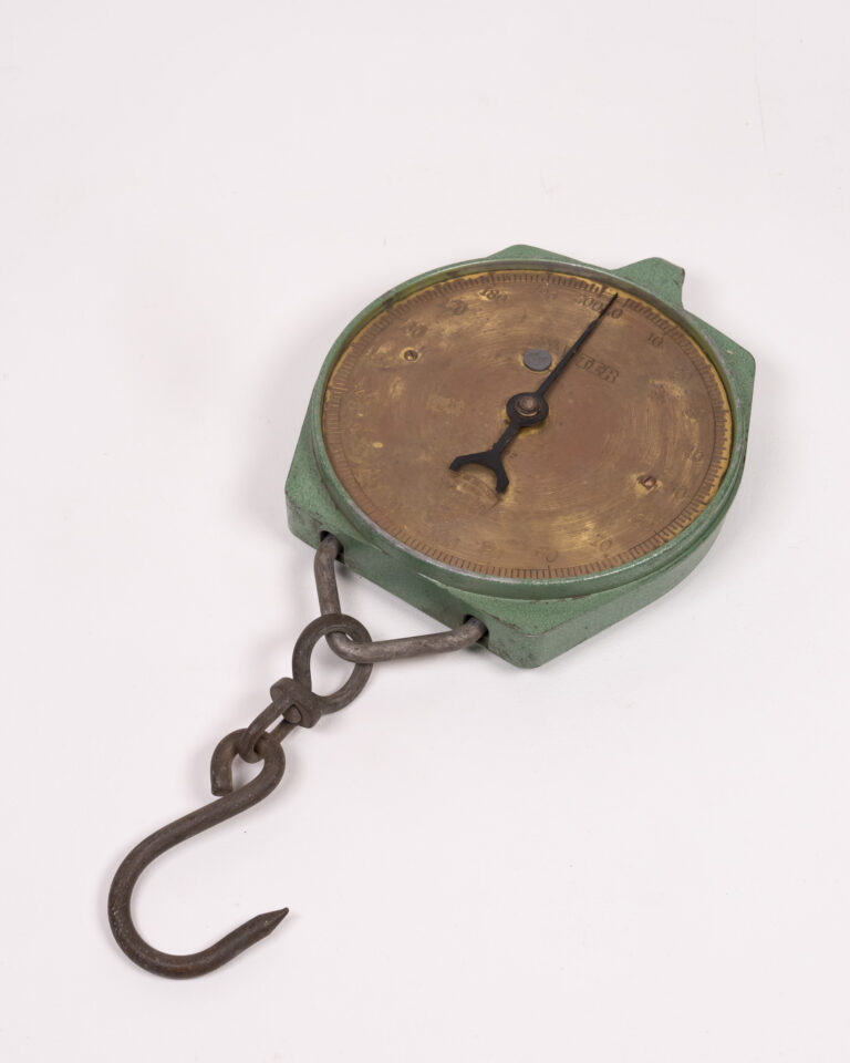 Vintage Sykes-Lister Metal Weighing Scale with Hook