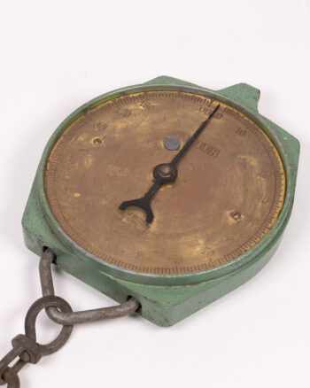 Vintage Sykes-Lister Metal Weighing Scale with Hook