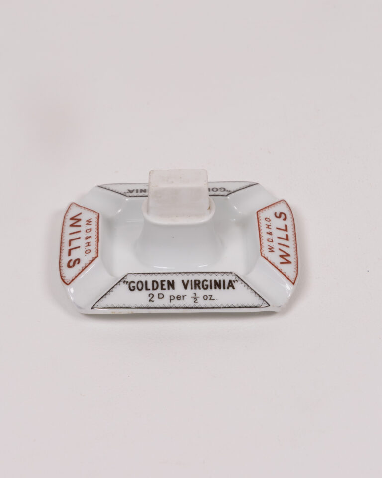 Vintage W.D. & H.O. Wills Ceramic Ashtray with Holder