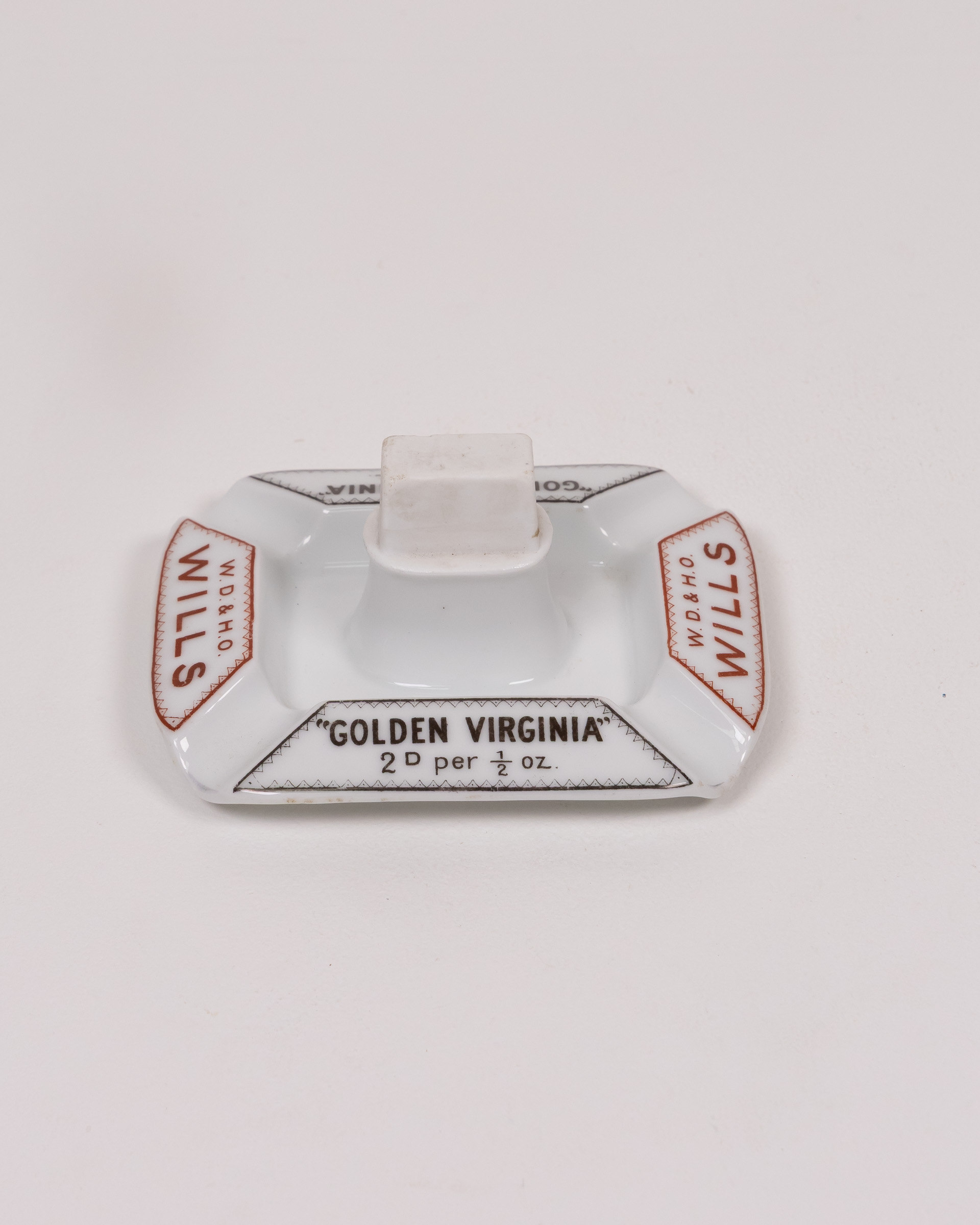 Vintage W.D. & H.O. Wills Ceramic Ashtray with Holder