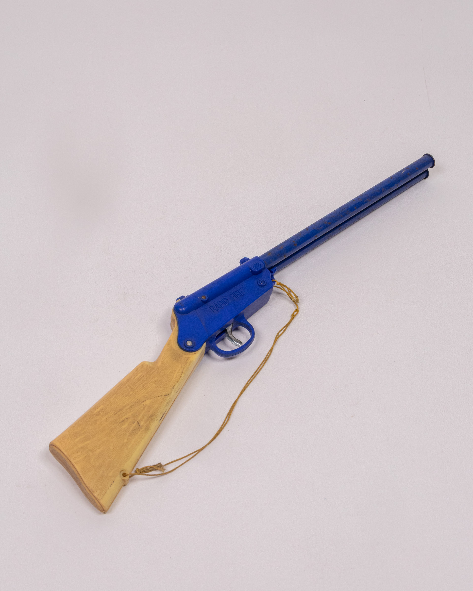 Vintage ‘Rapid Fire’ Metal and plastic Toy Cap Gun with Wood Stock