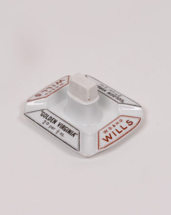Vintage W.D. & H.O. Wills Ceramic Ashtray with Holder
