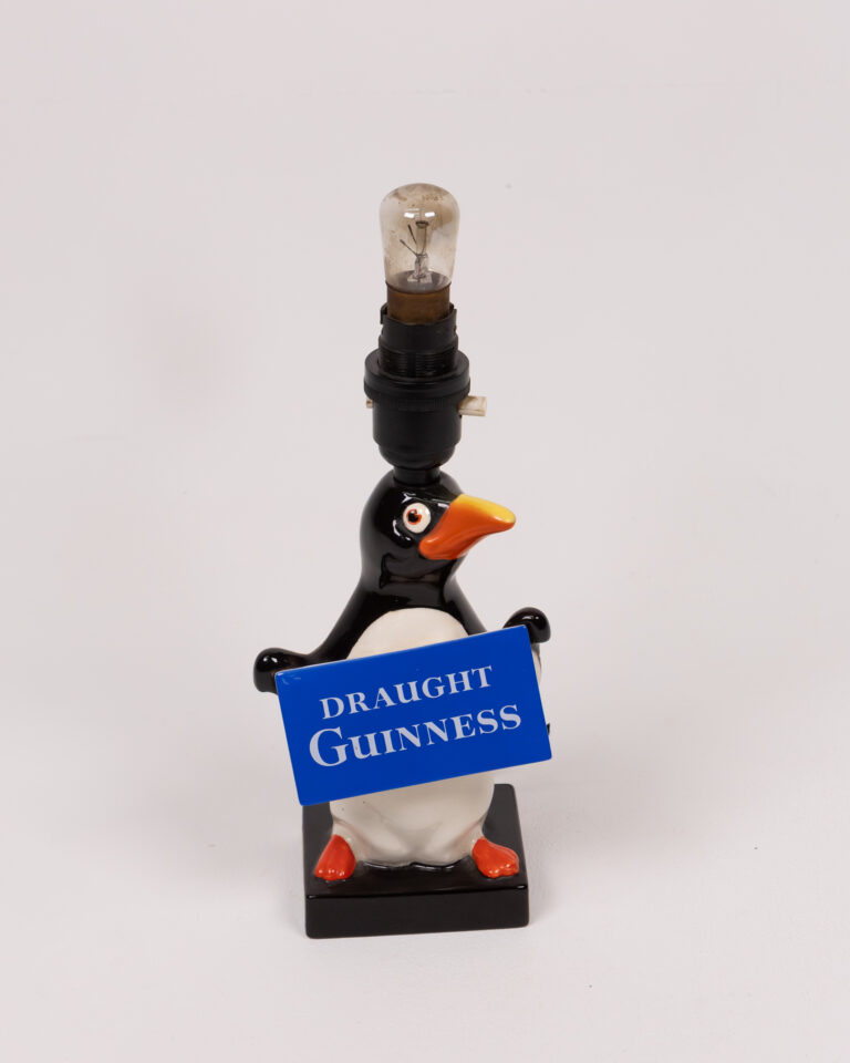 Guinness Ceramic Penguin Lamp with Draught Sign