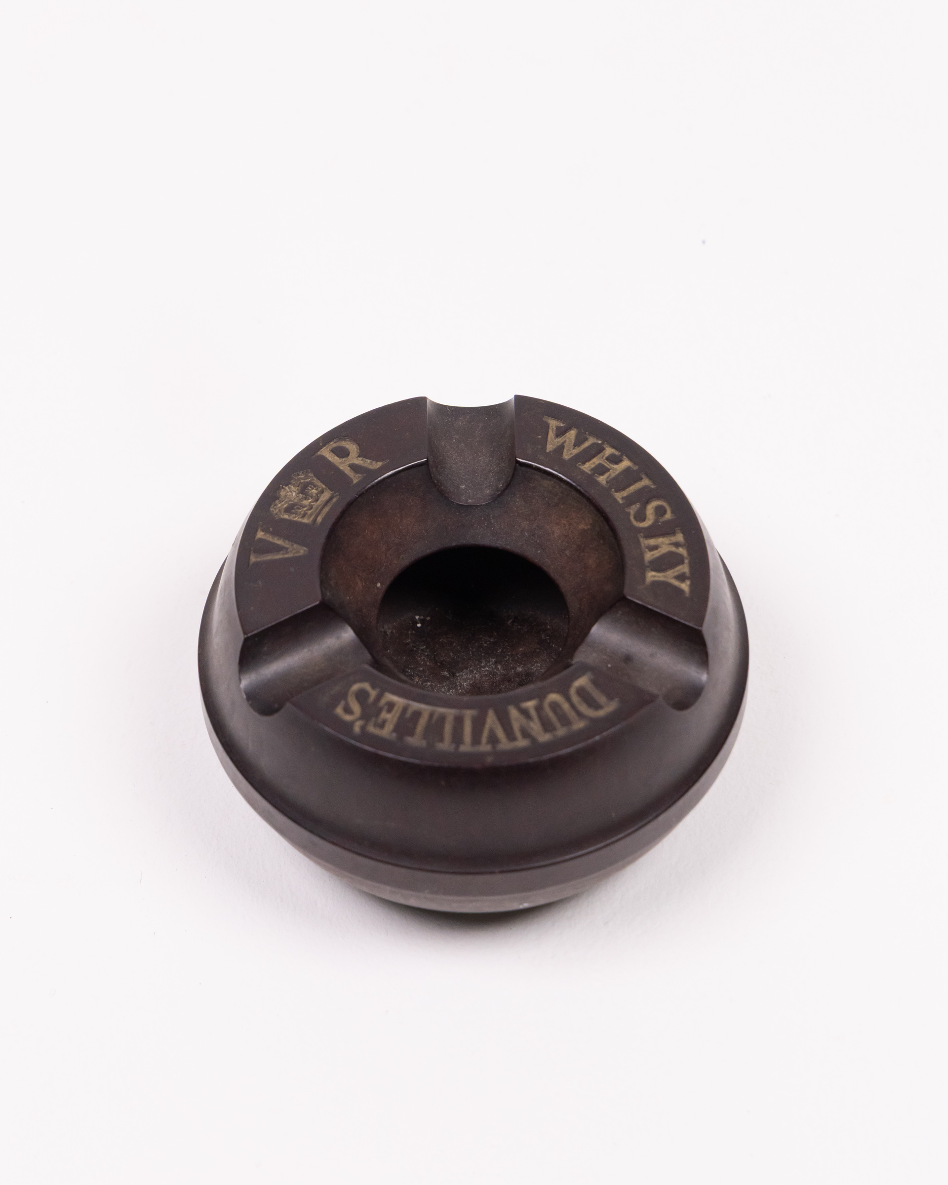 Vintage Dunville’s VR Whisky Metal Ashtray with Branding