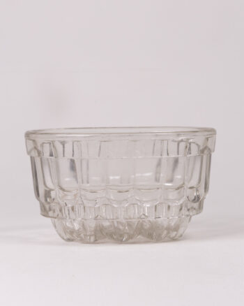 Vintage Clear Glass Jelly Mould with Ribbed Detail