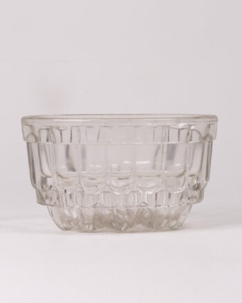 Vintage Clear Glass Jelly Mould with Ribbed Detail