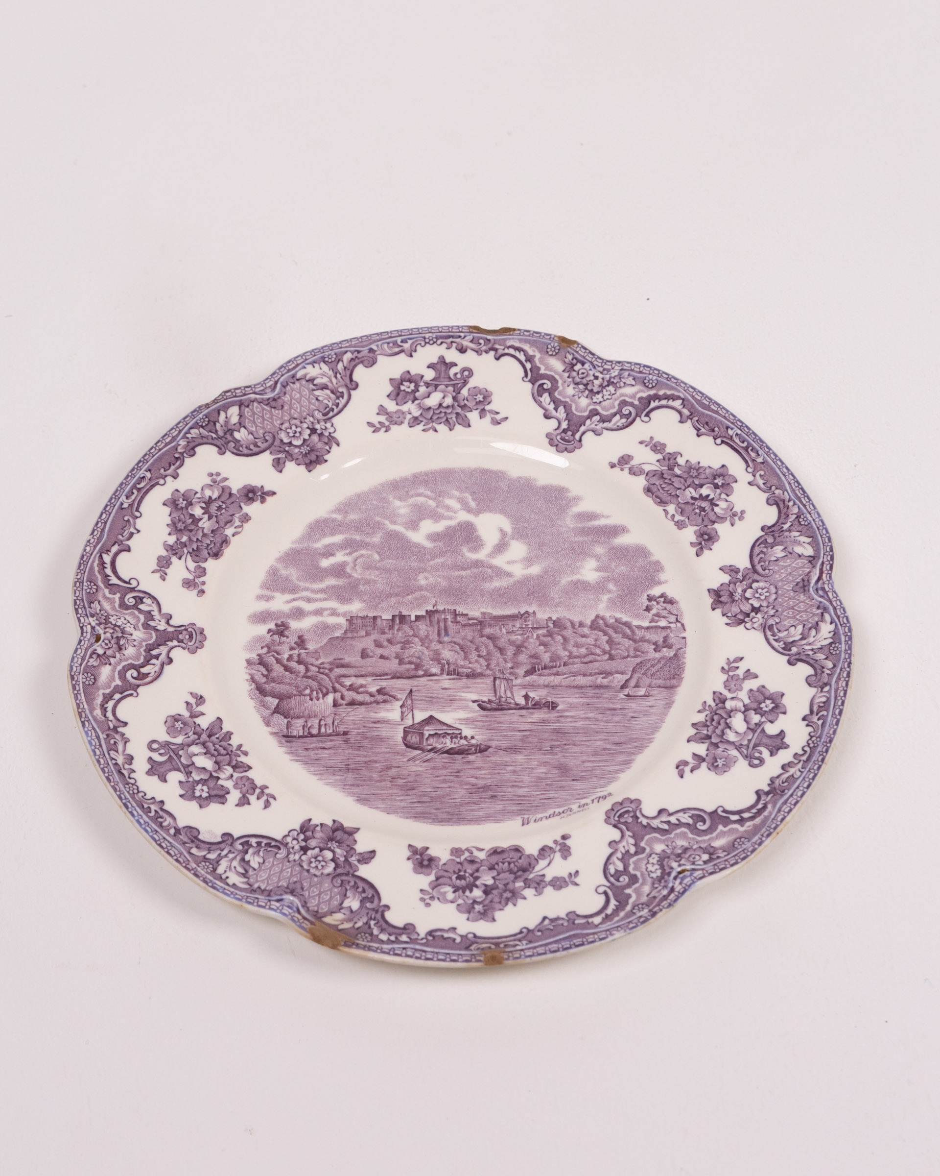 Antique Johnson Bros Ceramic Plate Windsor in 1792