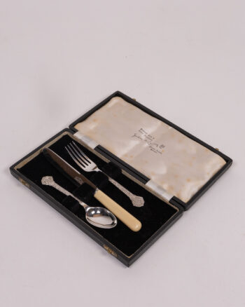 Vintage Cased Cooper Bros. Sheffield Solid Silver ChristeningSet