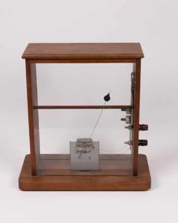 Vintage Electroscope with Wood and Glass Case