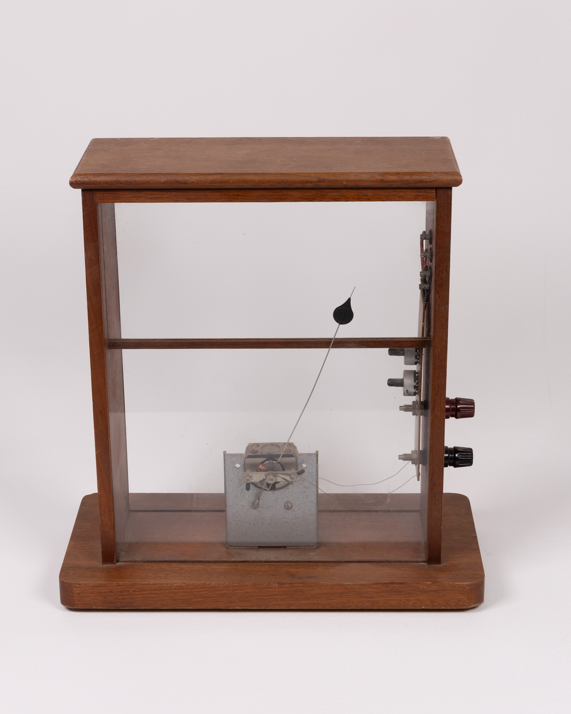 Vintage Electroscope with Wood and Glass Case