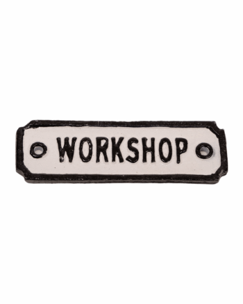 Workshop Cast Iron Sign