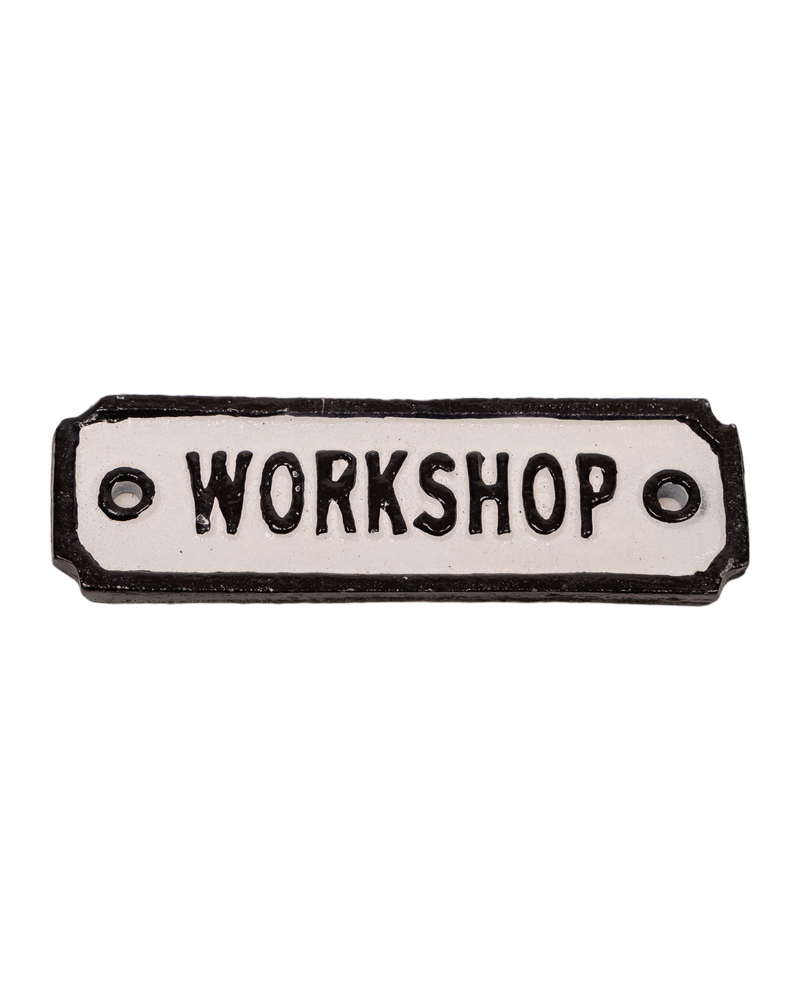 Workshop Cast Iron Sign