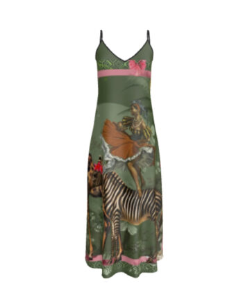 RiRi Silk Slip Dress – Olive (L)