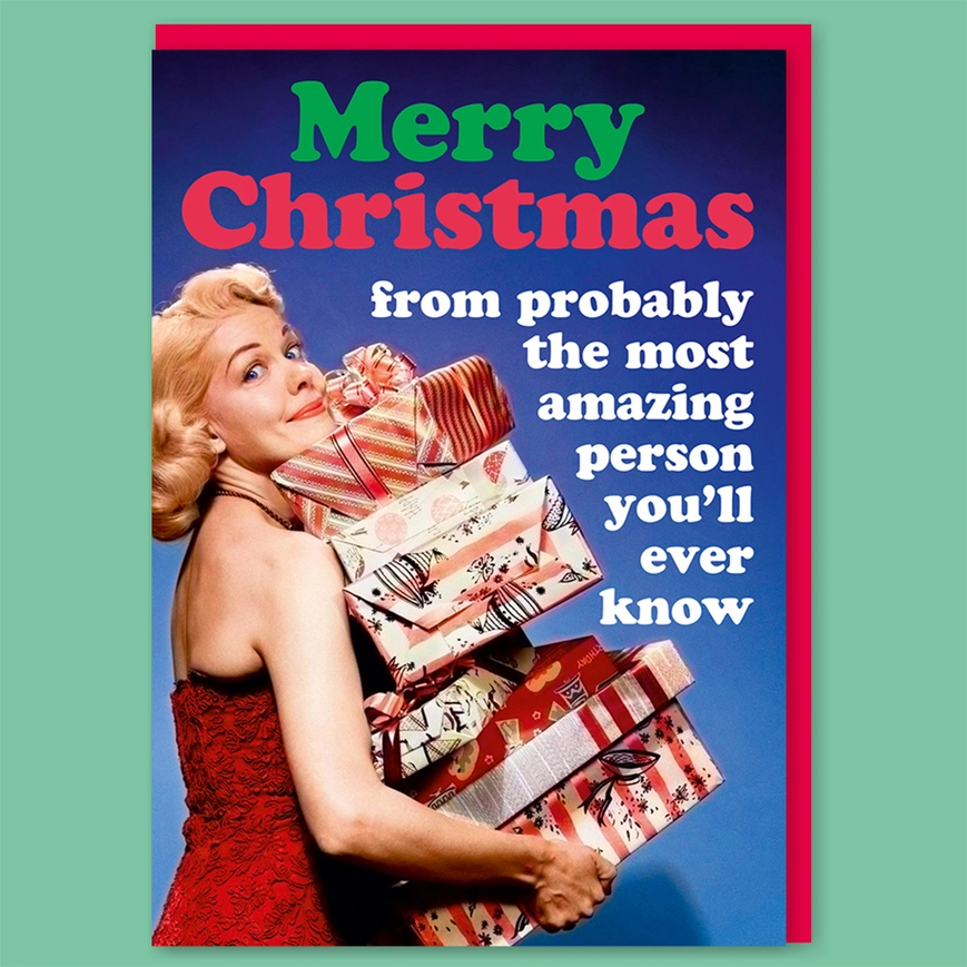 Most Amazing Person Merry Christmas Card