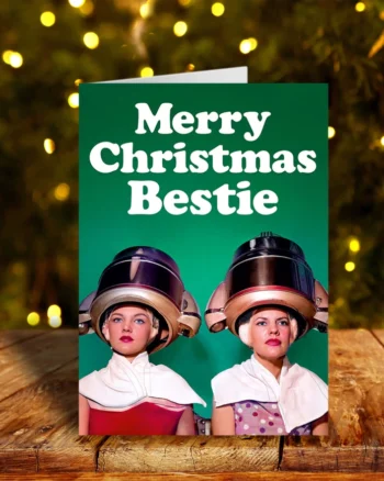 Alternative view of Merry Christmas Bestie Greeting Card