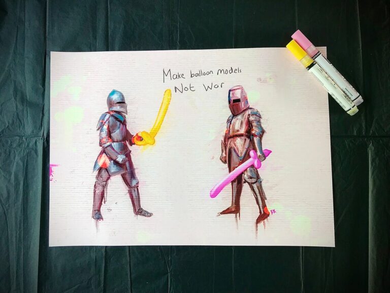 Make Balloon Models, Not War - A3 By Rickydrewapiccy