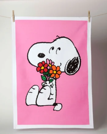Peanuts Love Is in Bloom Tea Towel