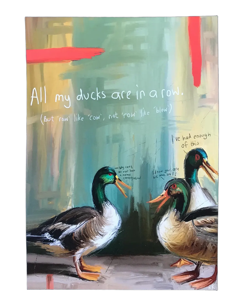 Ducks in a Row By Rickydrewapiccy  – A3