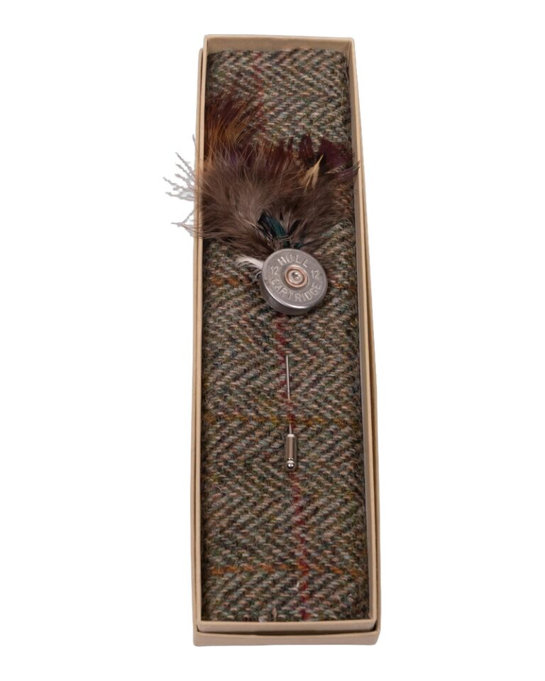 Fine Feathers Cartridge Lapel Pin with Feather Detail