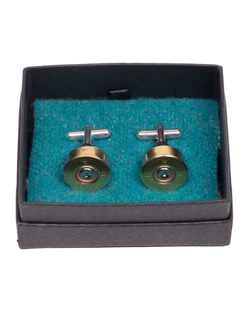 Fine Feathers Gold Bullet Casing Cufflinks