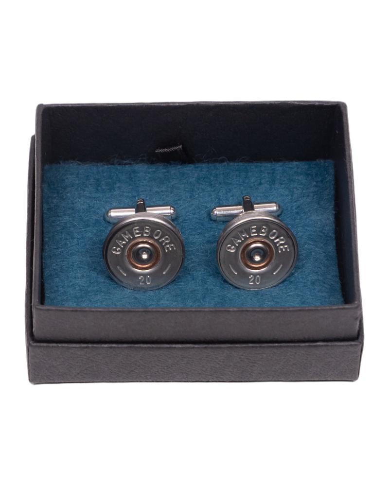Fine Feathers Metal Shotgun Cartridge Cufflinks