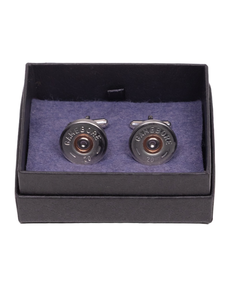 Fine Feathers Silver Game Bore Cufflinks