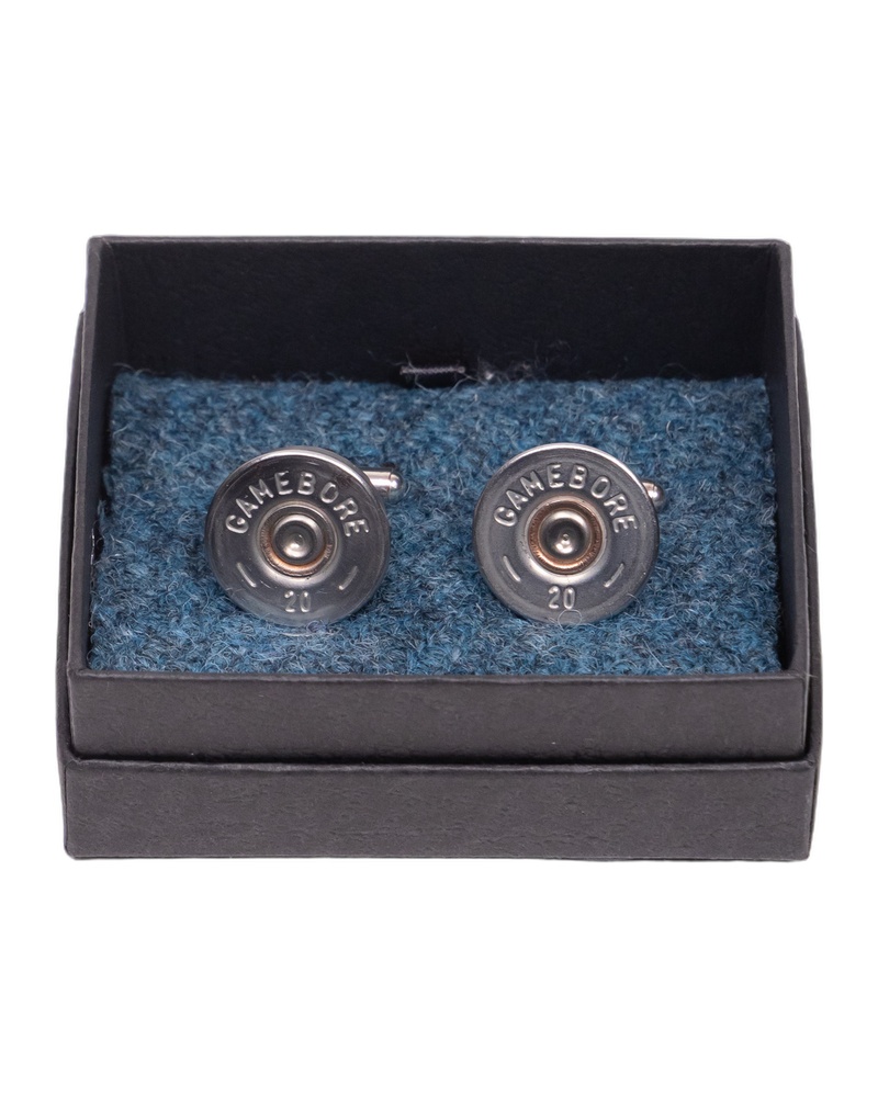 Fine Feathers Silver Gamesbore Cufflinks