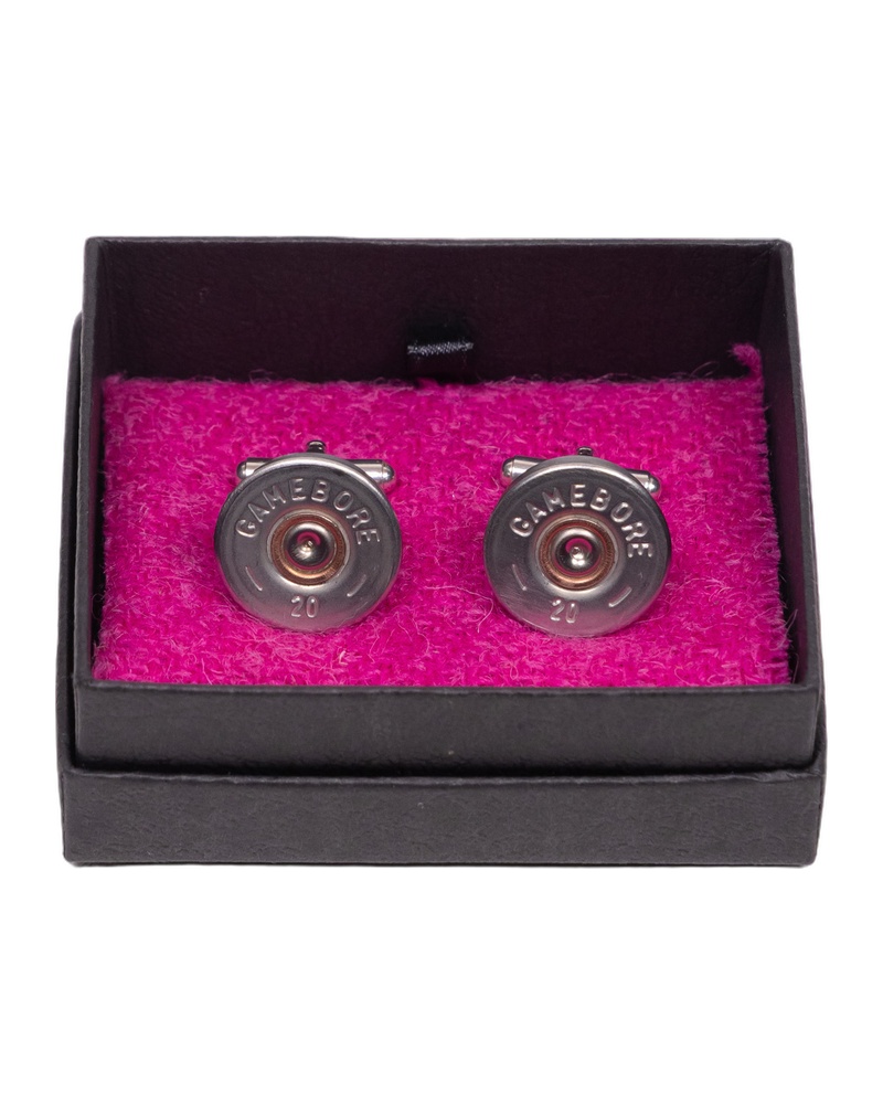 Fine Feathers Silver Shotgun Cartridge Cufflinks