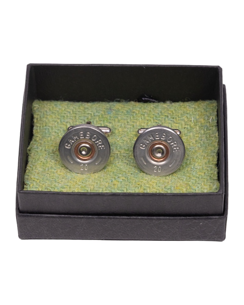 Fine Feathers Silver Shotgun Cartridge Cufflinks