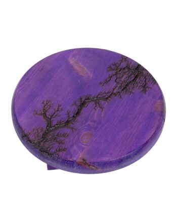 ‘Fractal Purple Wooden Mini Side Table’ by The Lightning Shack