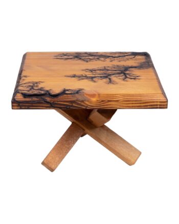 ‘Fractal Wooden Square Mini Side Table’ By The Lightning Shack