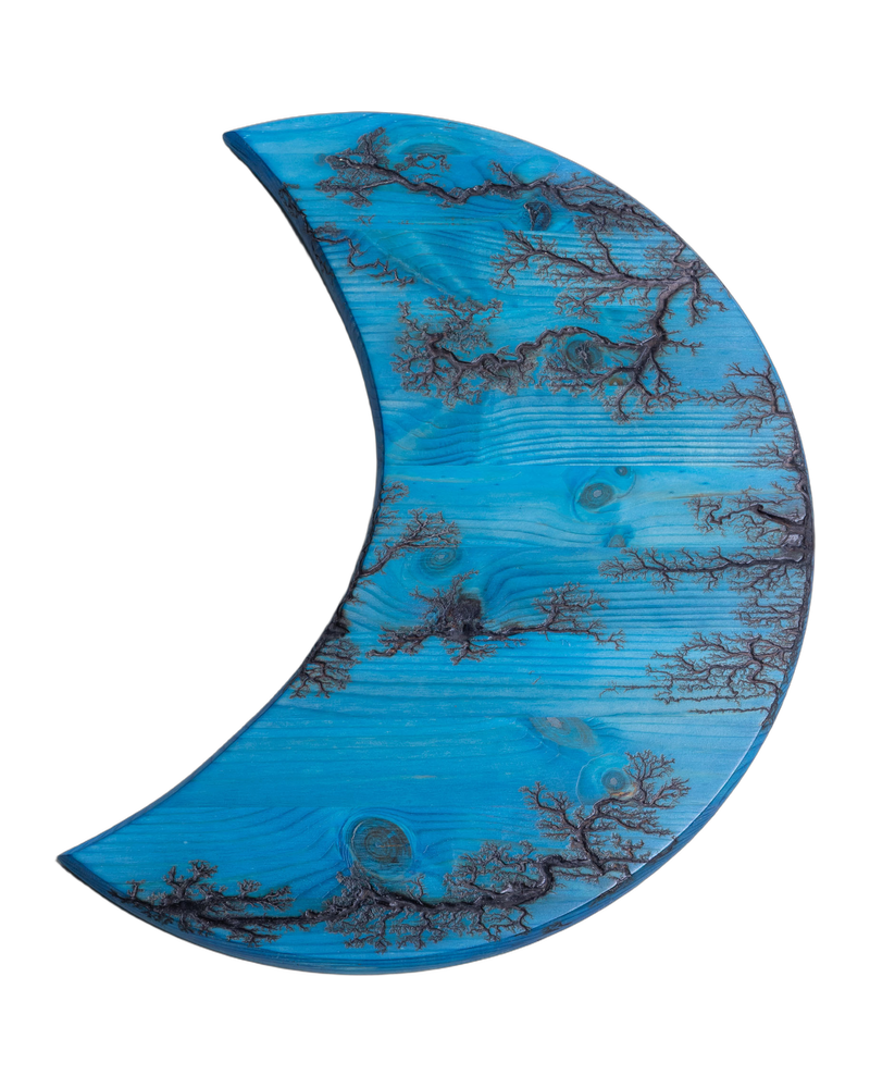 ‘Fractal Wooden Turquoise Moon’ by The Lightning Shack