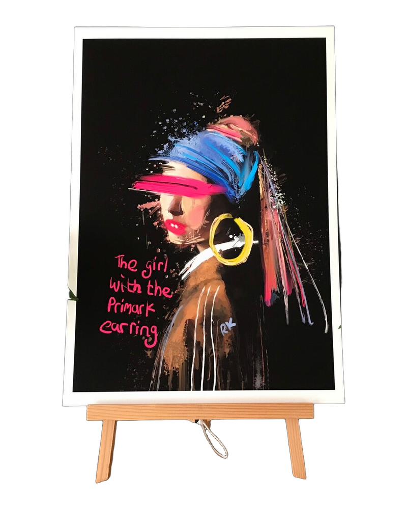 Girl With The Primark Earring – A3 Signed by Rickydrewapiccy