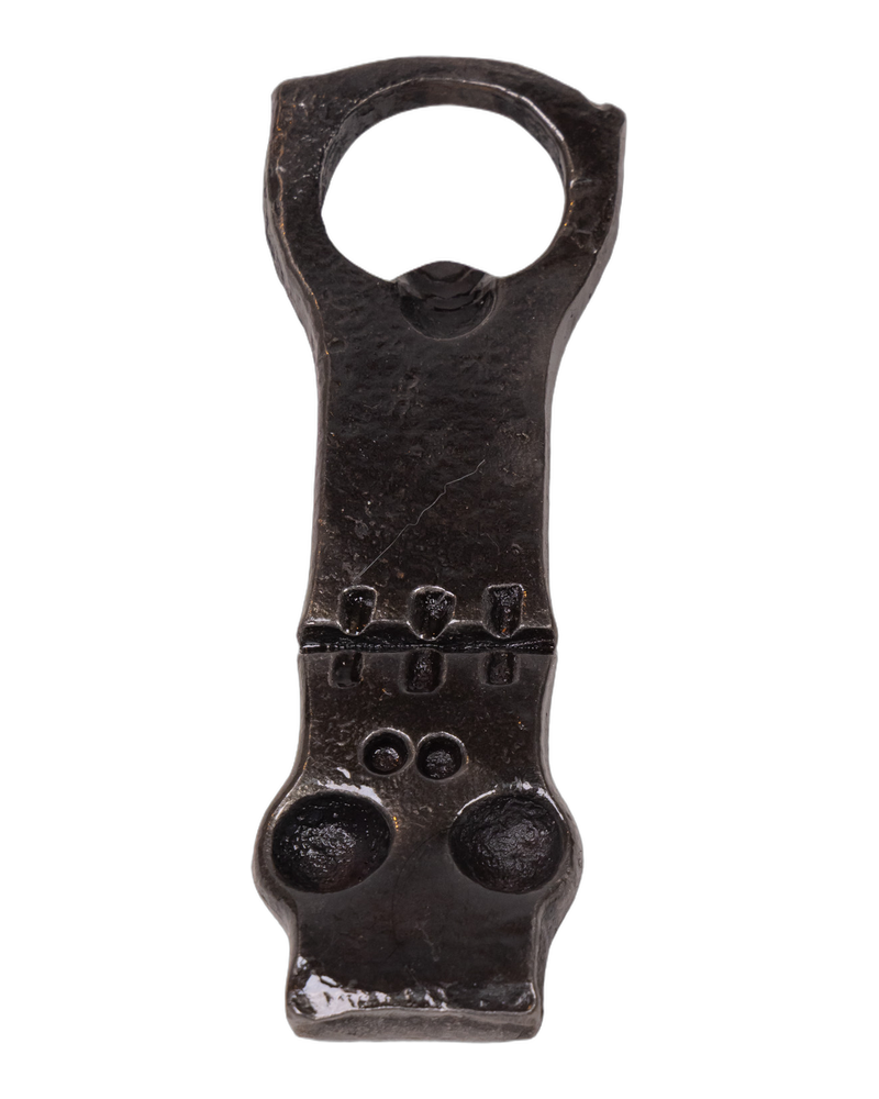 Hand Forged Iron Bottle Opener with Rustic Finish